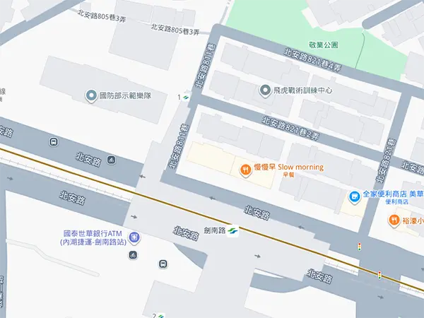 google map 捷運劍南路1號出口